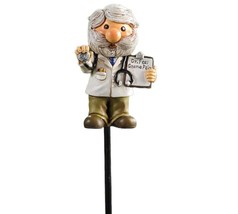 Doctor Gnome Plant Pick Set of 2 Resin 16.9" High with Stethoscope Metal Stake