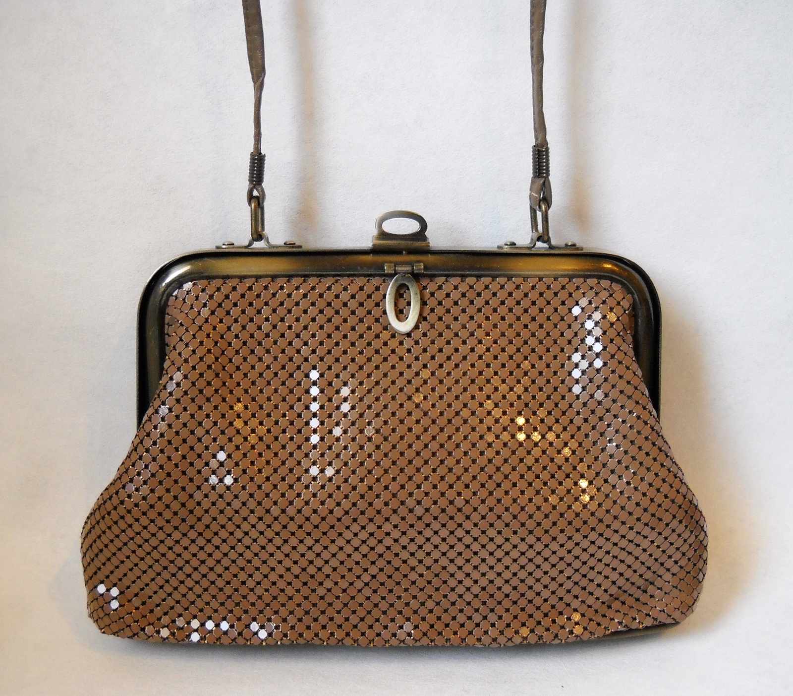 antique metal mesh purse