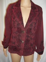 Coldwater Denim Style Jacket - Color: Rust Red with Black-Womens' Size: 8 - $19.99