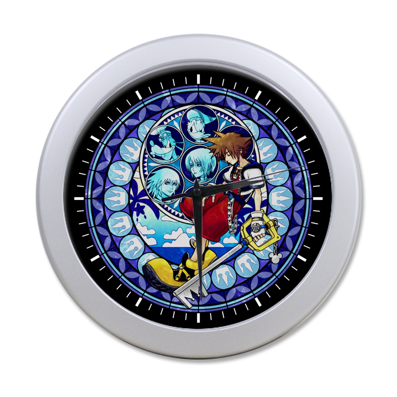 Kingdom Hearts Sora Stained Glass Elegant Wall Clock Wall Clocks
