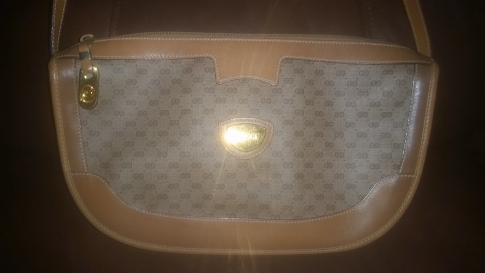 Vintage Signature Gucci Tan Brown Purse Hobo Shoulder Bag Rare 001-067 ...