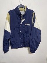 Navy Champion Jacket With Hood Full Zip Mens Size Large Vintage College ... - $34.53