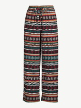 Joyspun Women&#39;s Hacci Knit Wide Leg Pajama Pants, Size to 3X (22W-24W) - $20.78