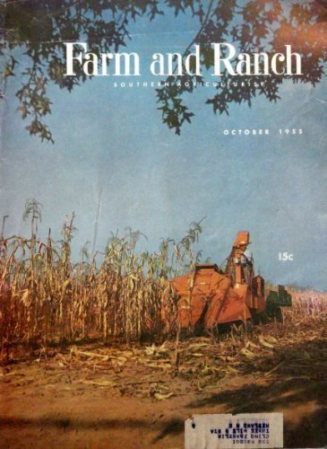 Farm and Ranch Magazine Cover, 1955 Illustration (farmer picking corn ...