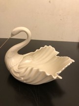 Vintage Lenox Ivory Open Tail Swan Bowl - 6 1/2&quot; Tall x 8 1/2&quot; Wide - $19.80