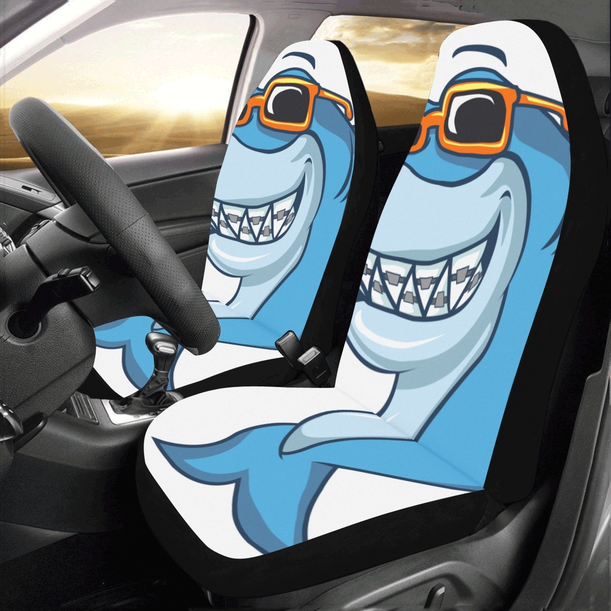 Fiercely Changeable Style Shark Universal Fit Auto Drive Car Seat