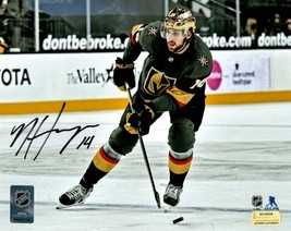 Shea Theodore Autographed Vegas Golden Knights 11x14 Photo COA  Inscriptagraphs Signed Gold Jersey