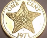 Rare Proof Bahamas 1971 Cent~Starfish~Only 31,000 Minted~Excellent~Free Shipping