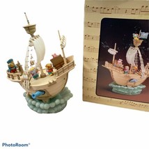 Vintage 1985 Enesco Ahoy Maties! Music Pirate Ship Small World Collectib... - $148.49