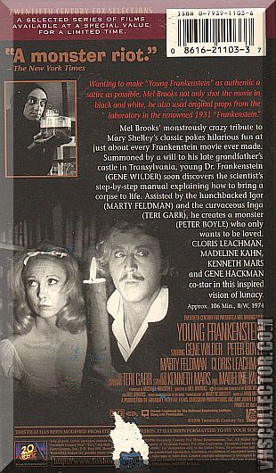 VHS - Young Frankenstein (1974) *Teri Garr / Madeline Kahn / Gene ...