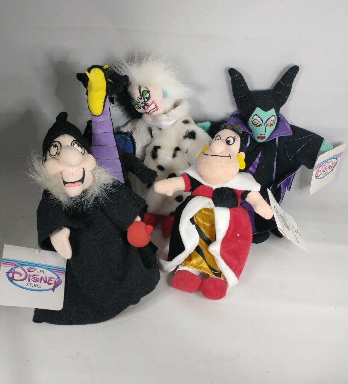 Disney Villains Plush Bean Bag (5) Snow White Maleficent Cruella Queen ...