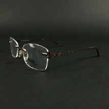 Technolite Clear TDF 1005 BR Eyeglasses Frames Brown Square Rimless 52-1... - $46.74