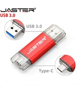 JASTER OTG Usb Stick Type C Pen Drive 64 GB USB Flash Drive 3.0 Type-C P... - $19.99