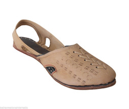 Women Sandals Indian Handmade Traditional Leather Flip-Flops Flats Camel US 5 - $44.99
