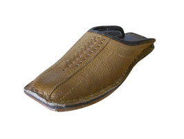 Men Slippers Indian Handmade Leather Flip-Flops Clogs Open Flat Jutties US 8 - $34.99