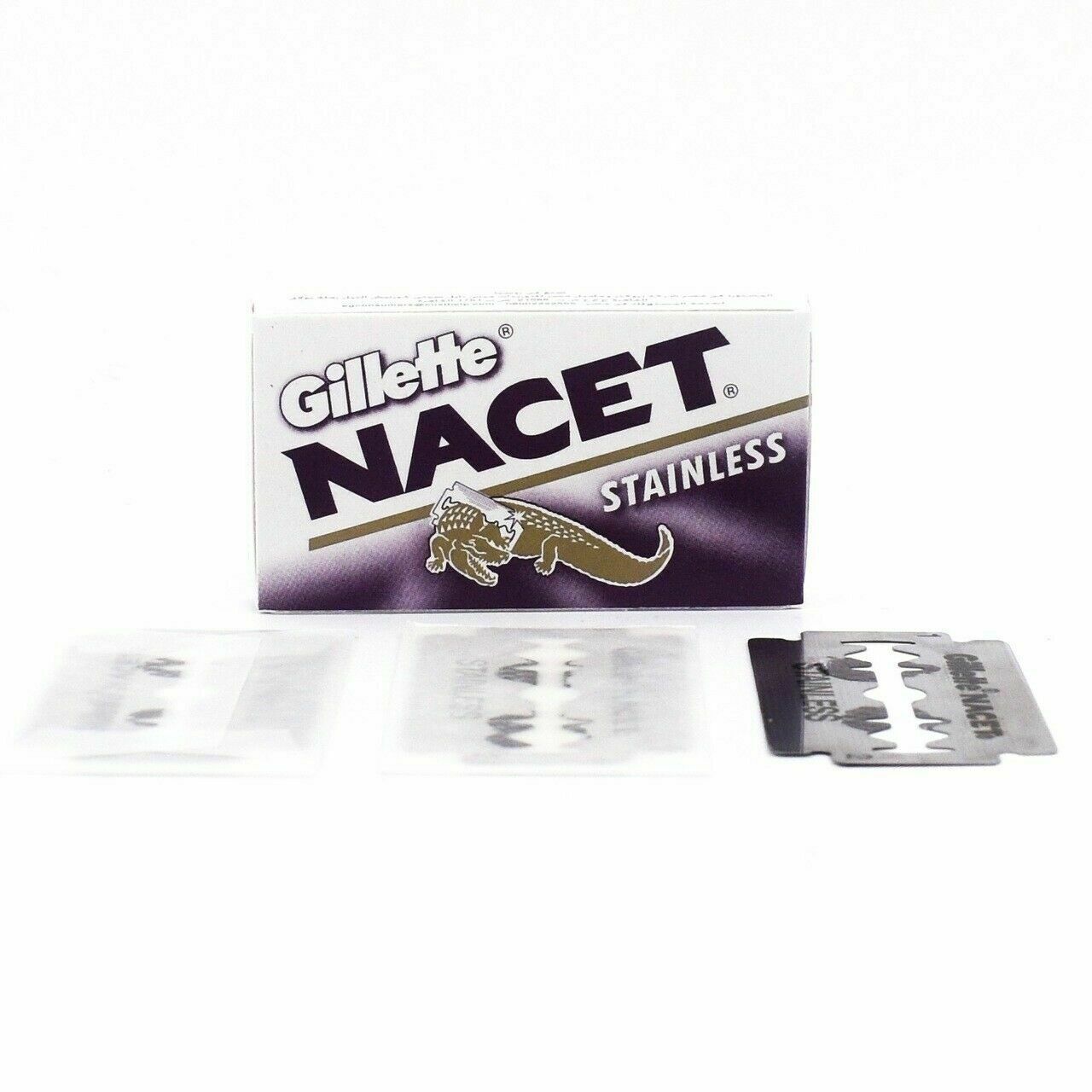 100 Gilette NACET Stainless Double Edge Razor Blades made in Russia Men's Razors Razors