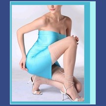 Ultrathin Sheer Silk Nylon Banded Top Thigh High Femme' Stockings Black or Beige image 3