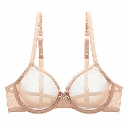 Yandw Sexy Sheer See Through Bra Unlined Underwire Lace Mesh Non Padded Ultra Th Teddies 