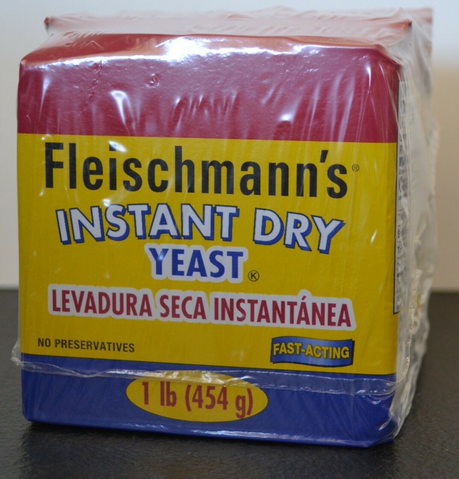 Fleischmann's Kosher Instant Dry Yeast Fast Acting 2lb (2 x 1LB bags) levadura Single