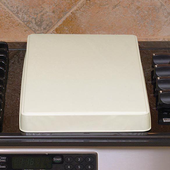 Almond Rectangular Gas Stove Burner Covers Extra Deep, Fits Most Ranges