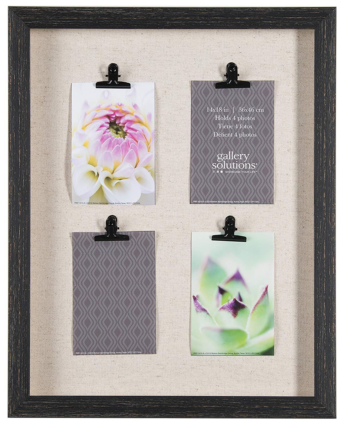 Gallery Solutions 14X18 Charcoal Shadow Box Clip Frame, Grey Shadow Boxes