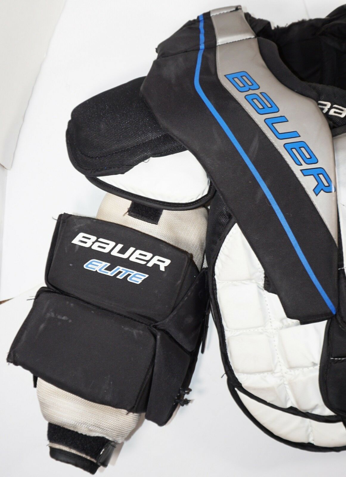 BAUER ELITE INTERMEDIATE MEDIUM GOALIE CHEST & ARM PAD PROTECTOR ICE