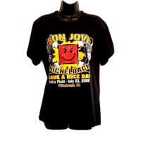 Bon Jovi/Nickelback Have a Nice Day Tour 2006 Black Short Sleeve T-Shirt Medium - $24.67