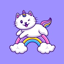 Nyan Cat SVG, Rainbow Unicorn SVG, Unicorn Clip Art - Digital Download - $1.59