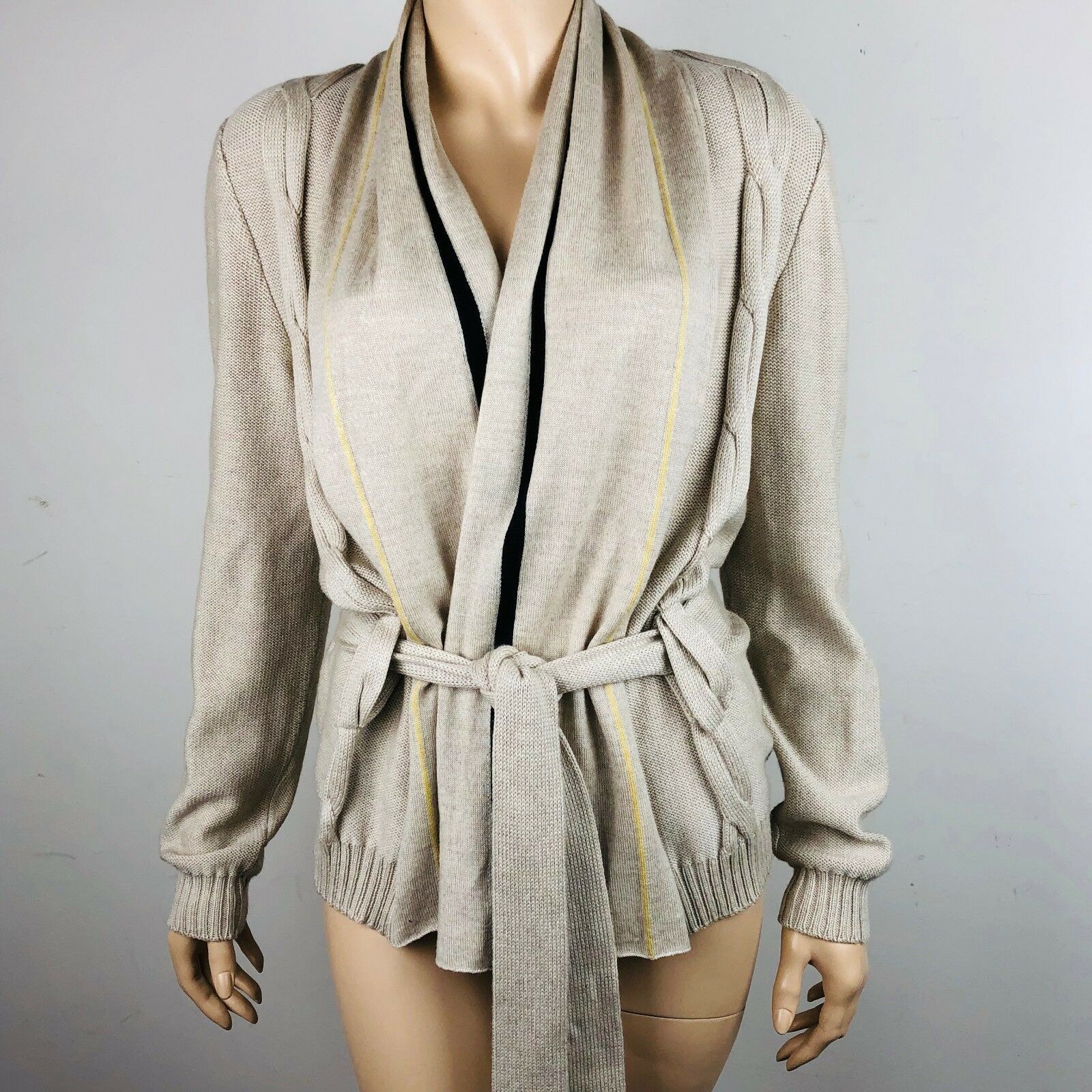 beige belted overshirt