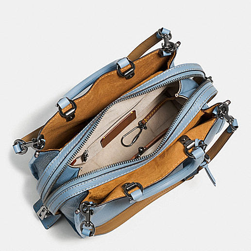 Coach Rogue Old Brass/Chalk Glovetanned Pebble Leather/Suede Lining