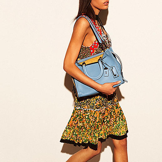 Coach Rogue Old Brass/Chalk Glovetanned Pebble Leather/Suede Lining