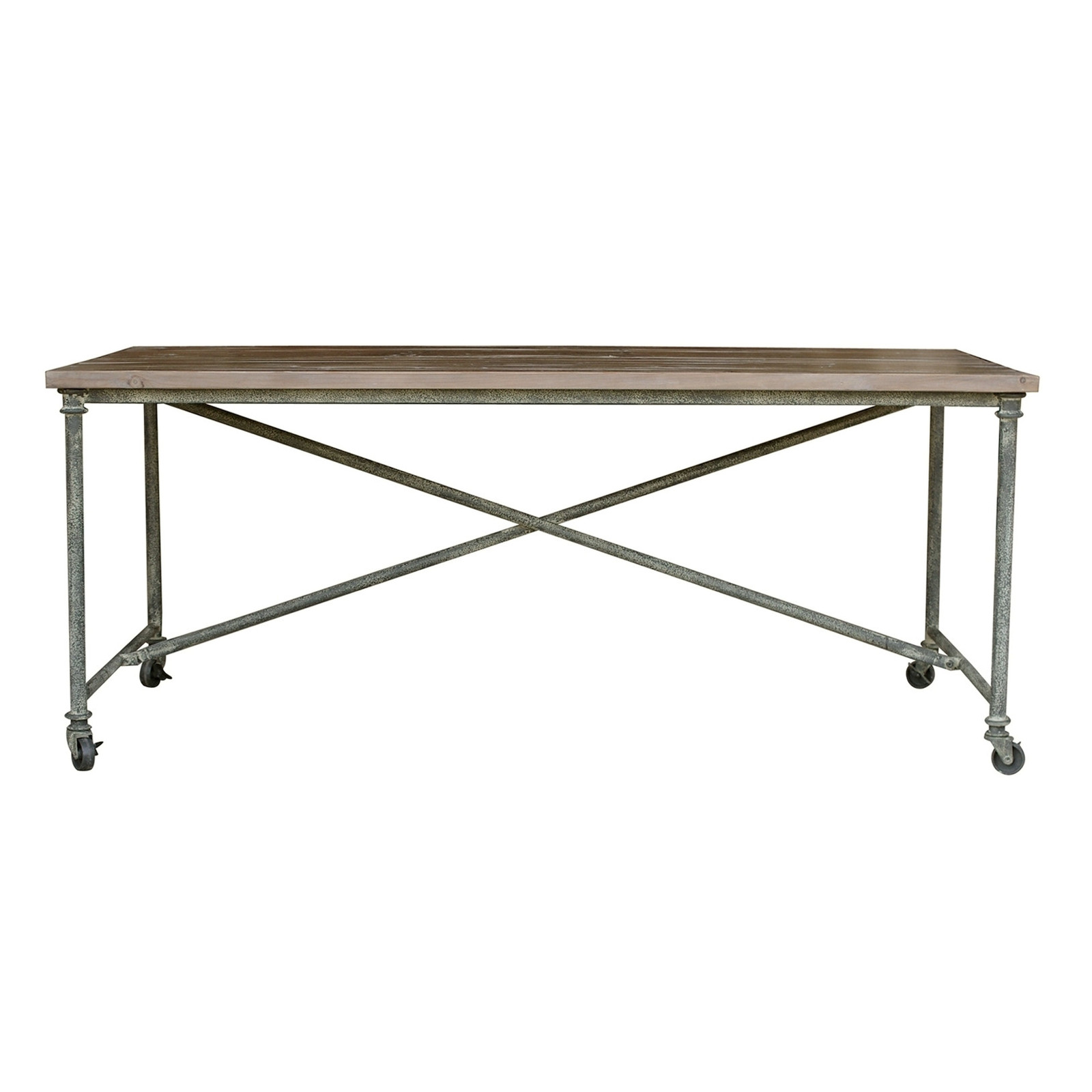 Restoration Hardware Flatiron Reclaimed Wood Plank & Iron Industrial