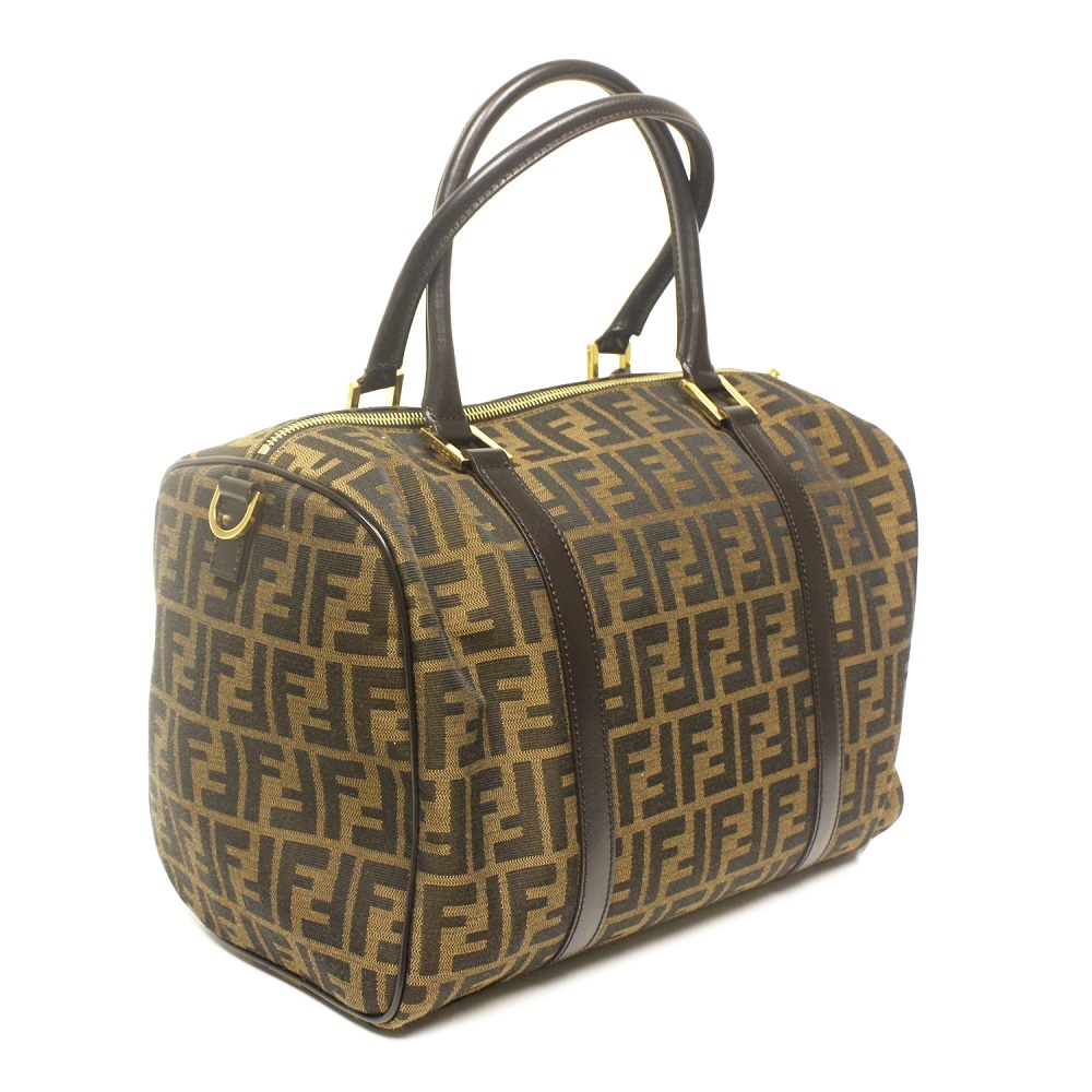 Fendi Zucca Bauletto Duffle Bag Handbag 8BL113 - Handbags & Purses