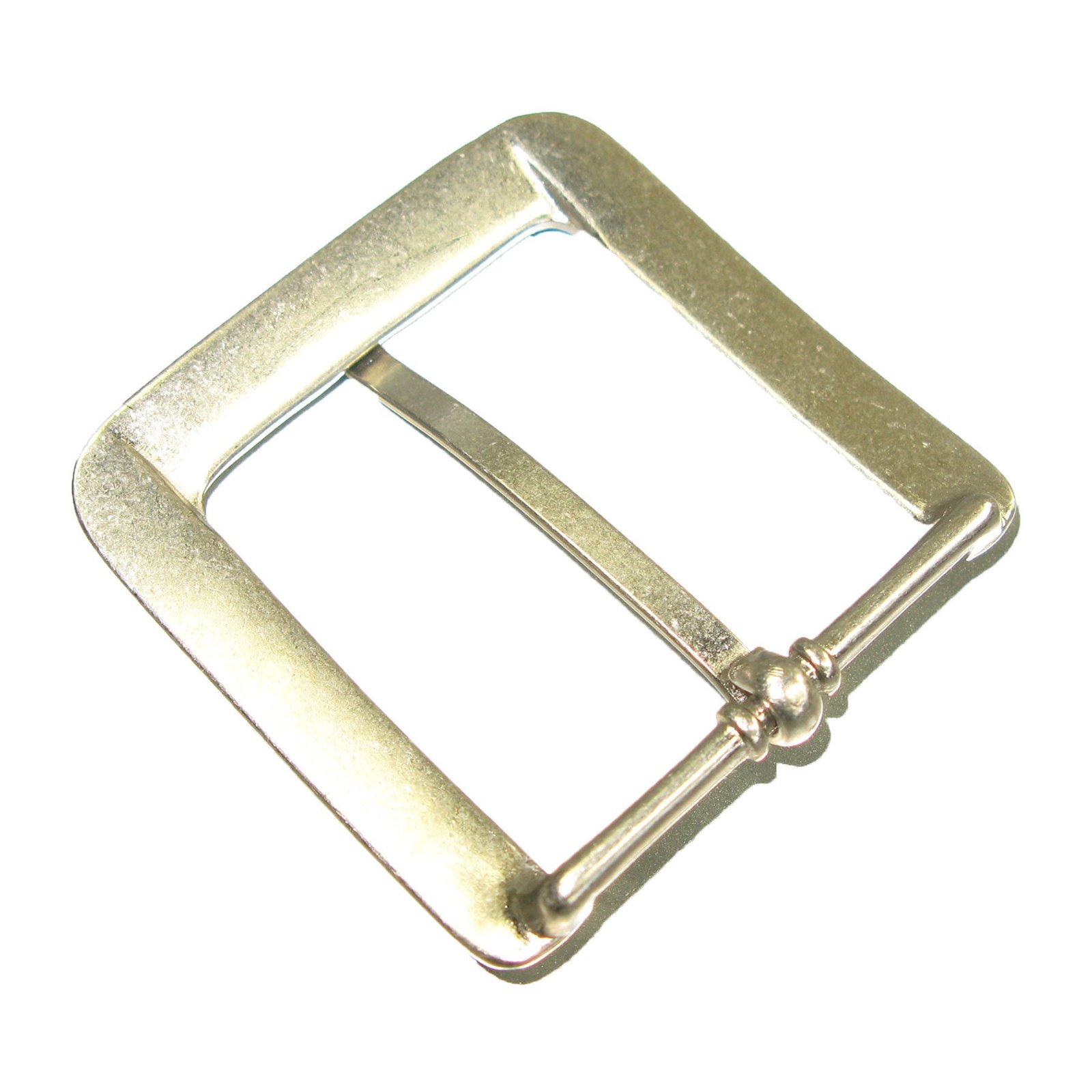 Mens Heel Bar Roller Leather Belt Buckle 1.5/" Nickel