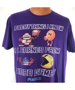 Everything I Know I Learned From Video Games T Shirt XL Pacman Qbert Don... - $17.32