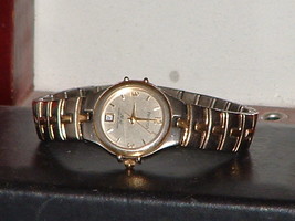 Pre -Owned Women’s Armitron 75/2032-33 Silver & Gold Date Quartz Analog Watch - $9.50