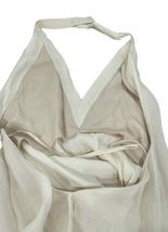 NWT NEW Brunello Cucinelli 100% Silk Beige Full Length Halter Dress Wedding Sz S image 4