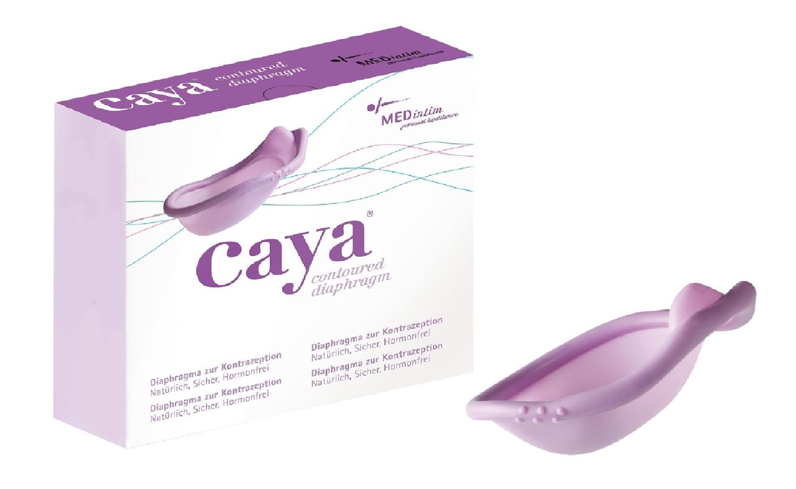 New Caya Silcs Contoured Diaphragm with DVD Hormone&Latex Free Birth