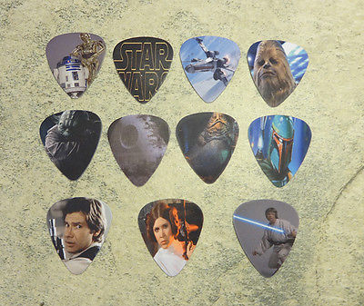 Set of 11 Star Wars SINGLE SIDED PICTURE GUITAR PICKS *READY TO SHIP OUT TODAY*
