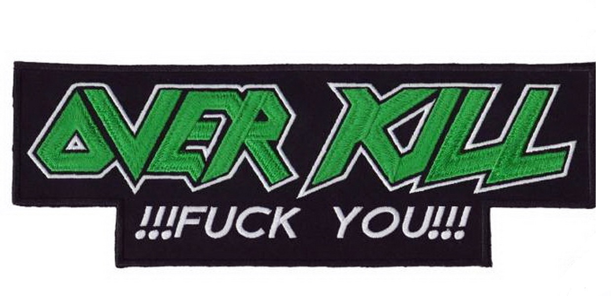 OVERKILL Over Kill Embroidered Giant XL Back Patch 11.7