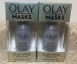 (2X) -  OLAY Masks. Clay Stick, Glow Boost, White Charcoal 1.7OZ - $3.96