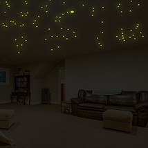 ( 157&quot; x 105&quot;) Glowing Vinyl Ceiling Decal Star Map / Glow in the Dark C... - $172.85