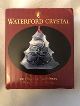 Waterford Crystal 1999 Five Gold Rings 12 Days Xmas Tree Ornament 5th 5 ... - $197.99