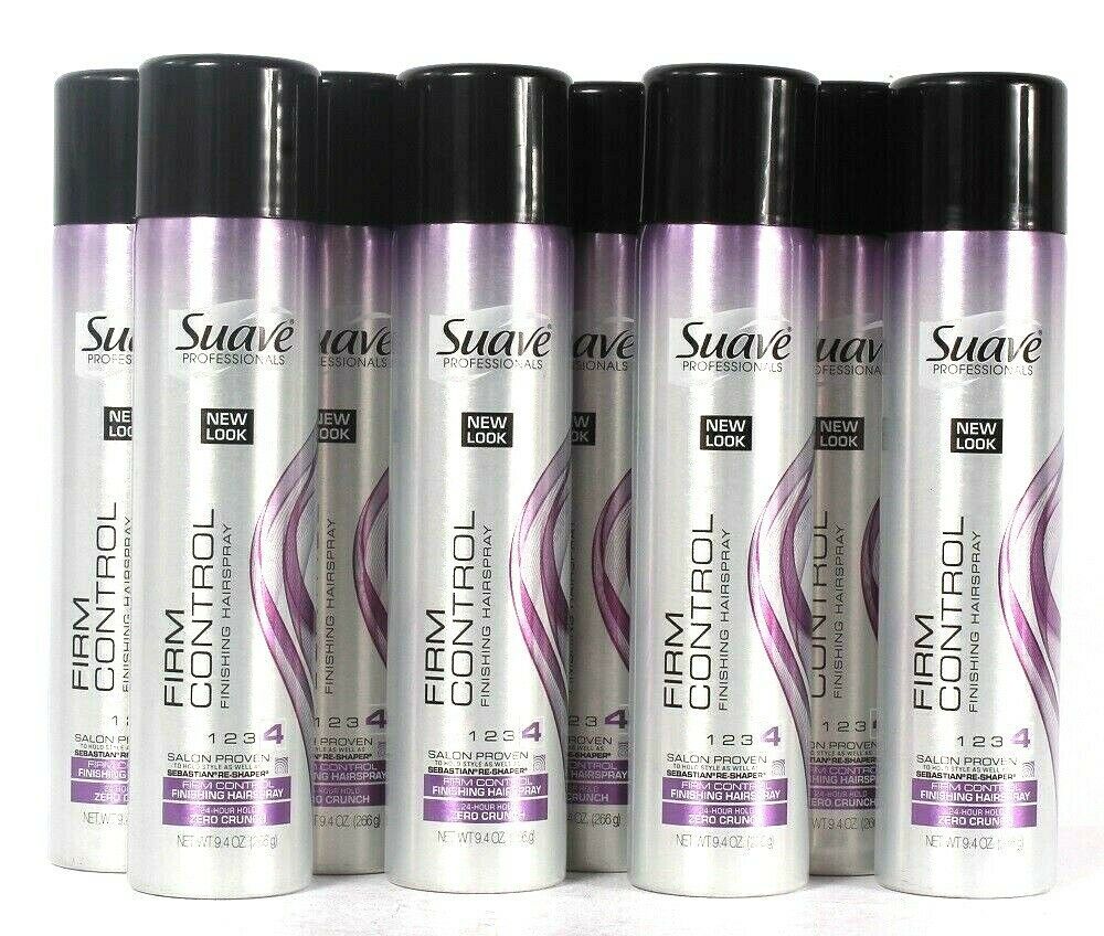 8 Count Suave Professionals 9.4 Oz Firm Control Level 4 Finishing