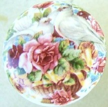 Cabinet Knobs Knob w/ Pink Roses Doves Rose Dove Yellow Flower Bird - $5.25