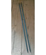 Boye  Size 6 Pair Blue Tone Aluminum 13 3/4&quot;  Single Point Knitting Needles - $6.50