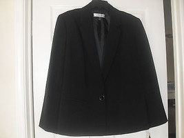 Kasper New Black Plus Size Crepe One-Button Jacket   20W    $89 - $54.50