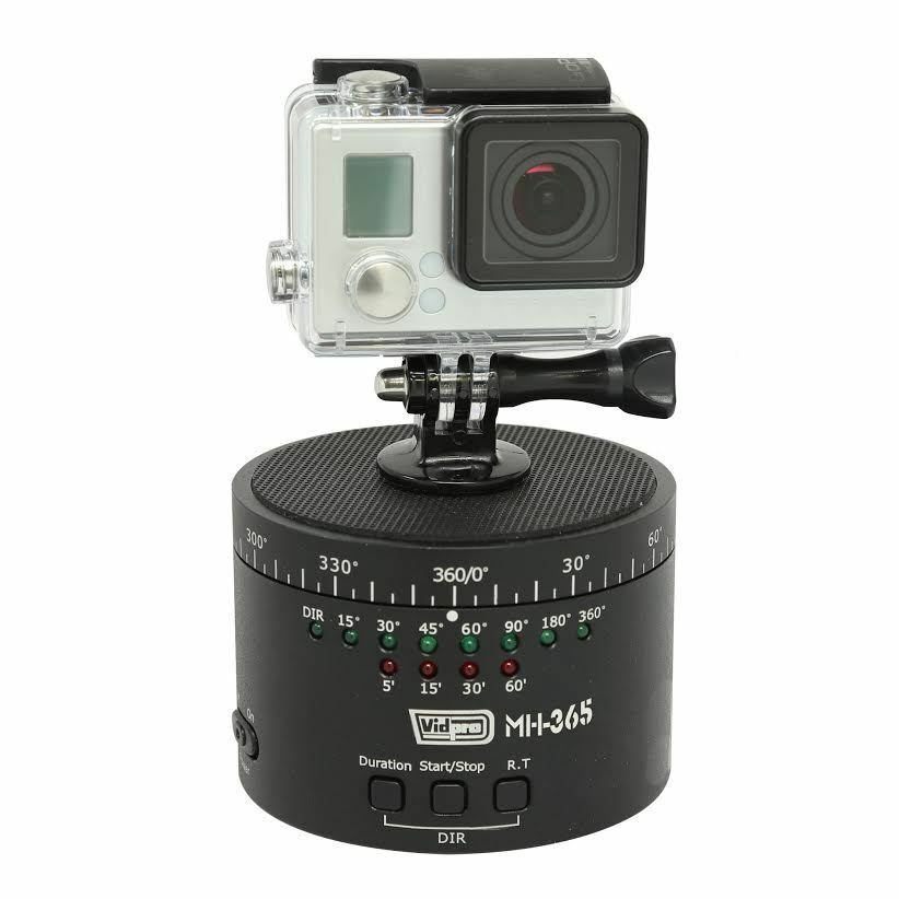 Vidpro MH365 Motorized 360° TimeLapse Pan Head with Smartphone & GoPro Adapter Tripod Heads