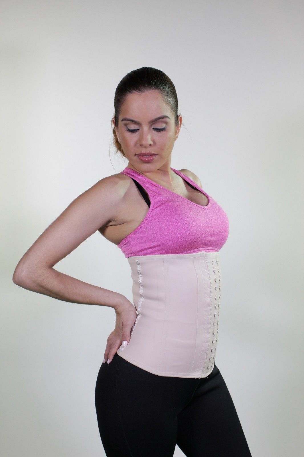 LATEX 3 HOOKS WAIST CINCHER,CORSET.COLOMBIAN LATEX GIRDLE cocoon shaper