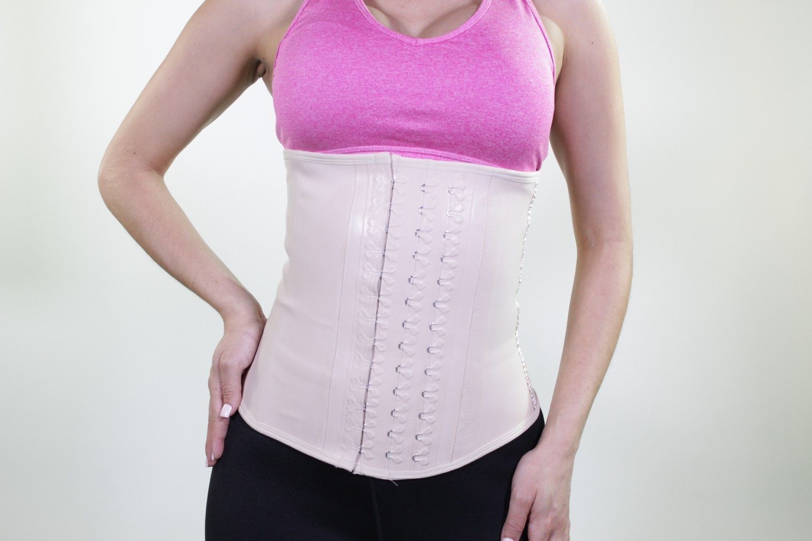 LATEX 3 HOOKS WAIST CINCHER,CORSET.COLOMBIAN LATEX GIRDLE cocoon shaper